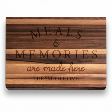 Meals & Memories | Personalized Engraved Cutting Board